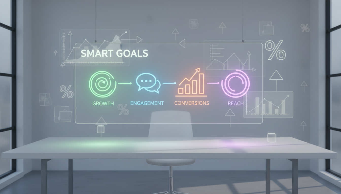 How do you set goals before creating the calendar?