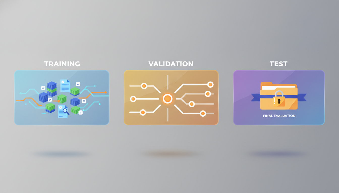 Training data, validation data, and test data are not the same thing