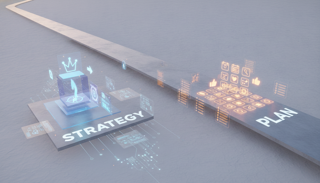 First, separate strategy from planning