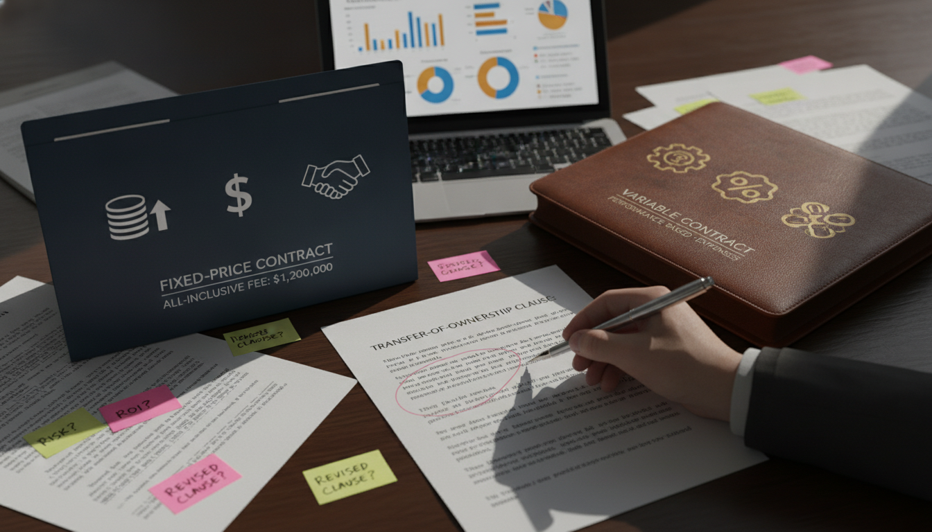 How to compare pricing, scope boundaries, and IP terms