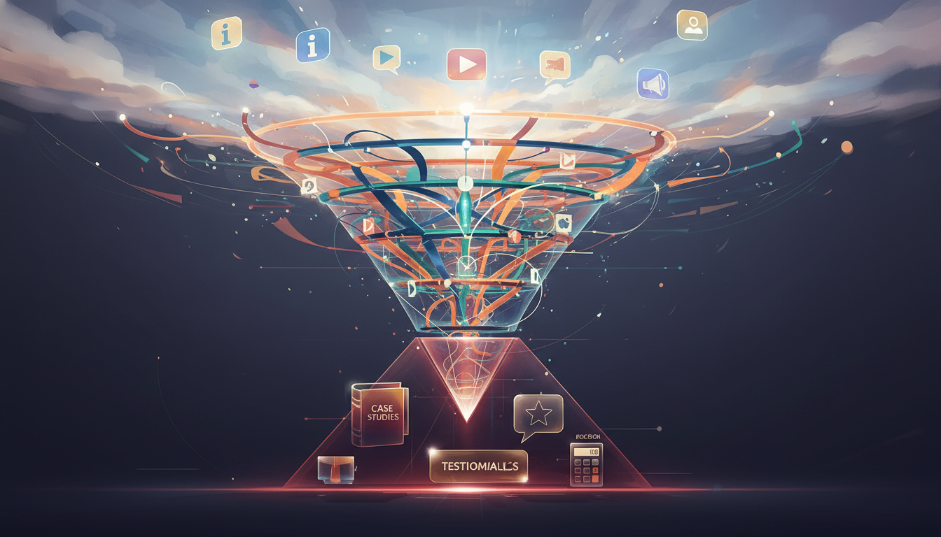 How is content optimized for different sales funnel stages?