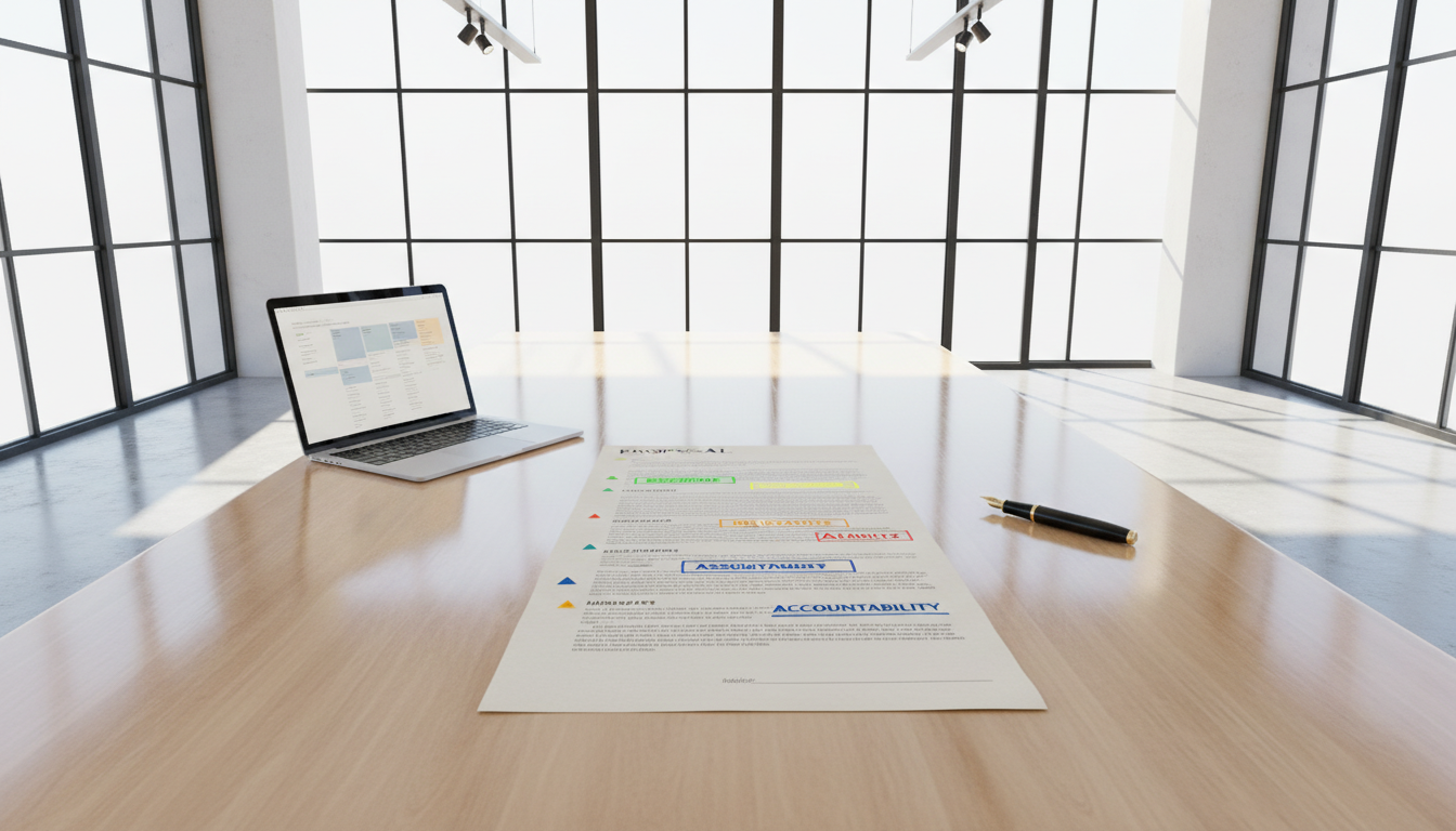 What should be in the proposal and contract?